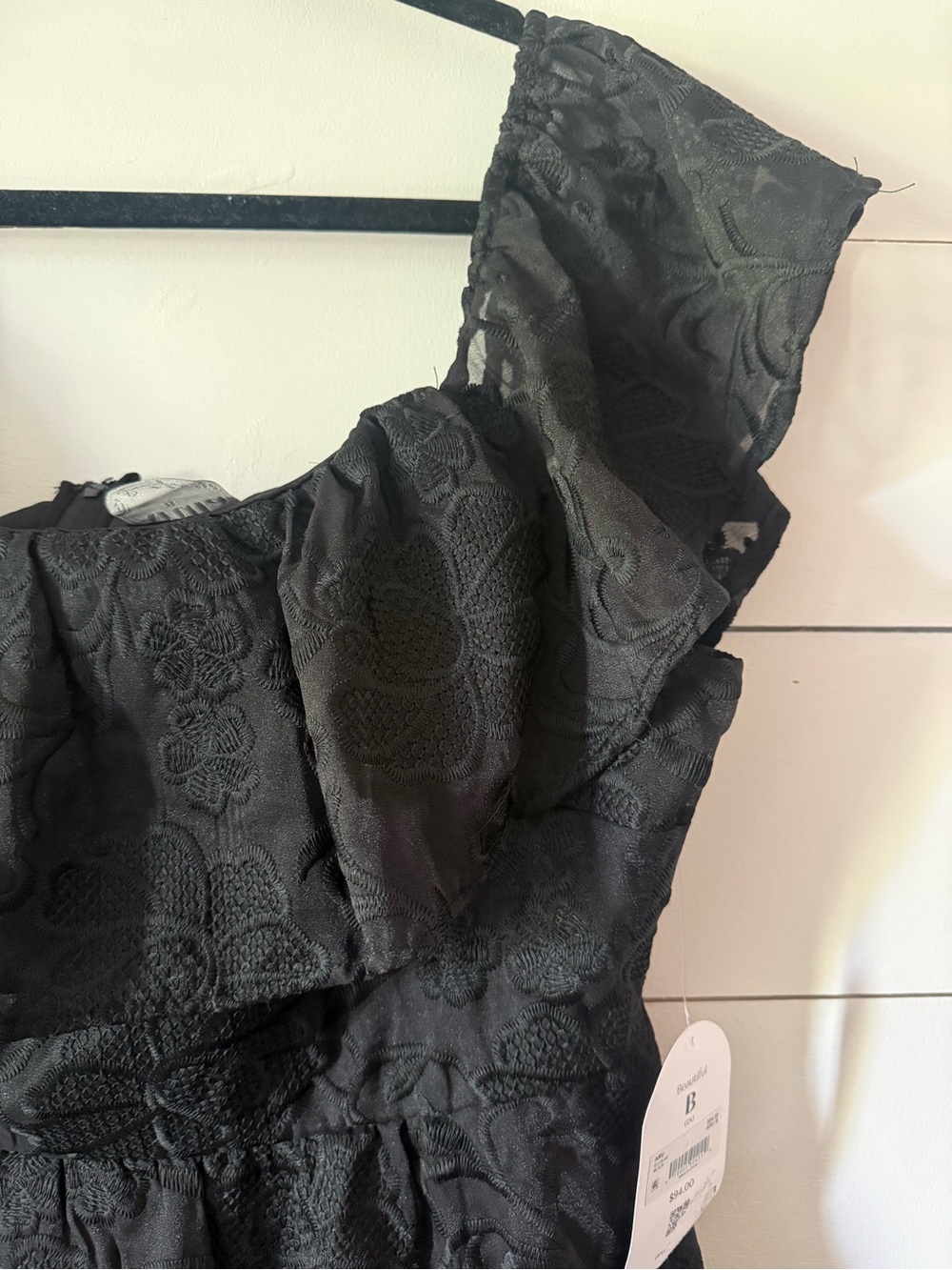 ARULA Black Off-Shoulder Lace Mini Dress - Picture 4 of 6